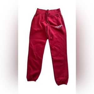 Abercrombie & Fitch Soft Collection Sunday Jogger Sweatpant Dk Red Sz S Pockets